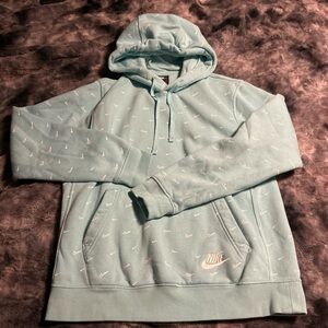 Nike Men's Blue swoosh Hoodie